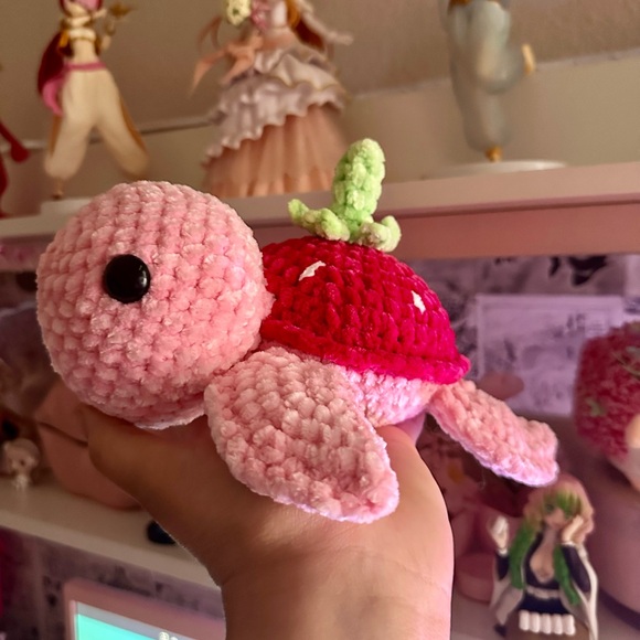 Crochet Strawberry turtle plush 🩷❤️💚 - Picture 3 of 4